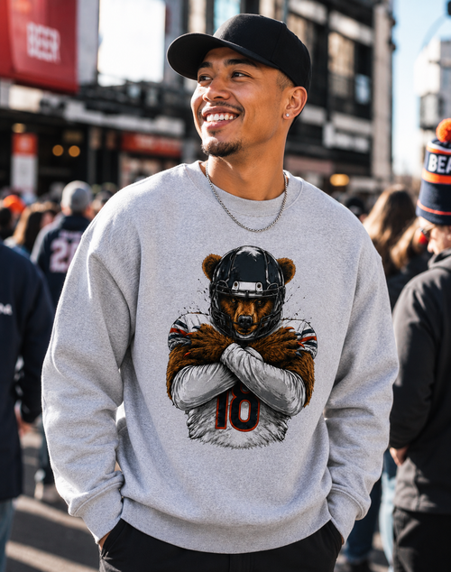 Chicago Football Bear Crewneck Sweatshirt