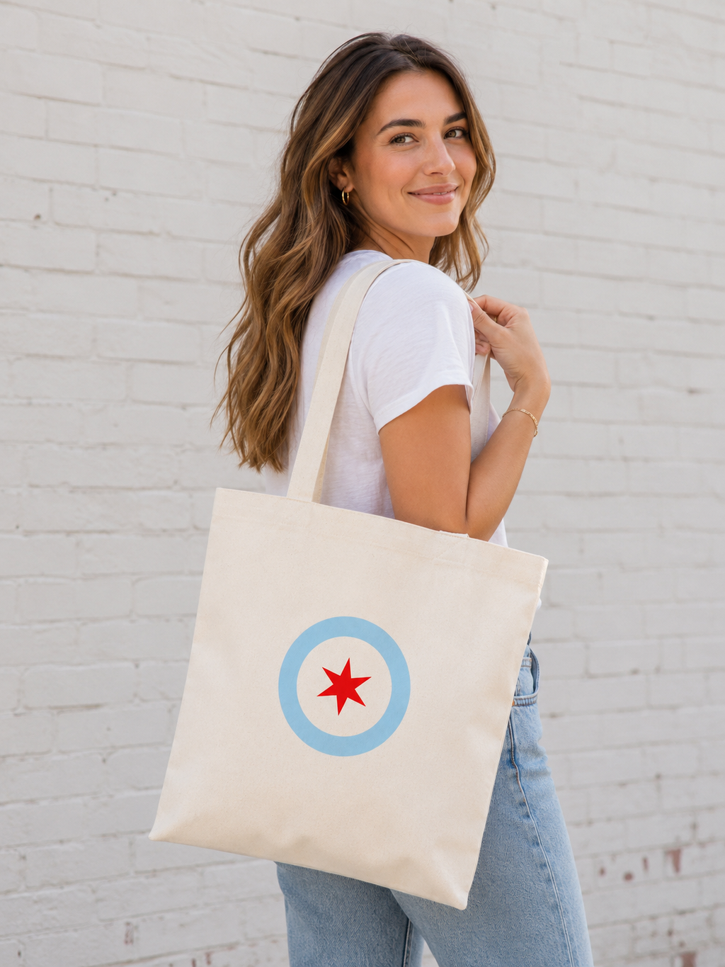 Chicago Star Canvas Tote